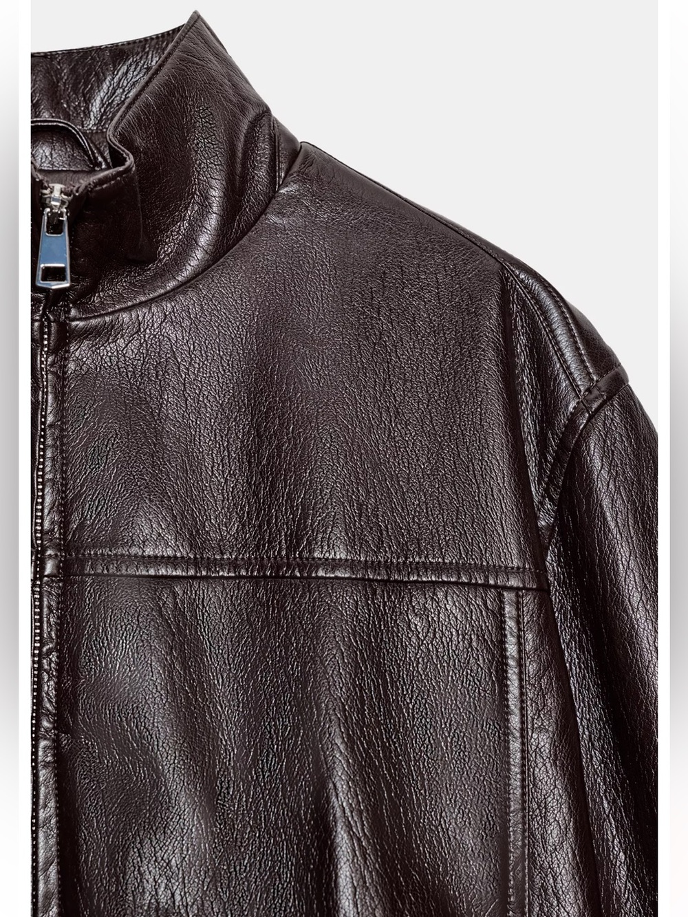 ✨SALE✨ ZARA FAUX LEATHER CROPPED BOMBER JACKET ✨SALE✨ - Picture 11 of 13